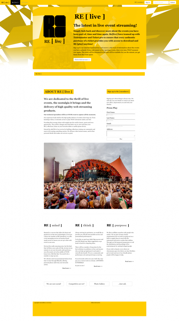 Resite homepage